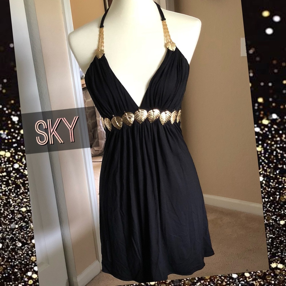 SKY EMBELLISHED MINI DRESS